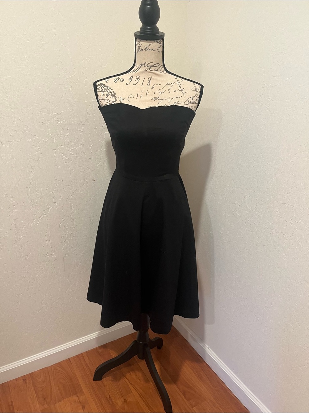 Black Strapless Italian made Cocktail Dress